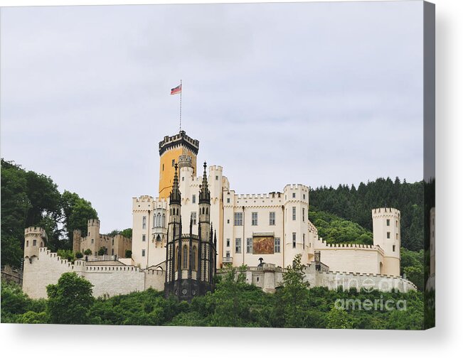 Architecture Acrylic Print featuring the photograph Stolzenfels Castle along the Rhine River in Germany by Oscar Gutierrez