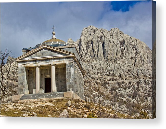 Tulove Grede Acrylic Print featuring the photograph Stone church on Velebit mountain by Brch Photography