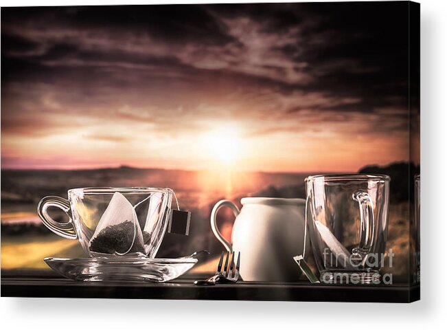 Tea Acrylic Print featuring the photograph Storm in a teacup by Simon Bratt