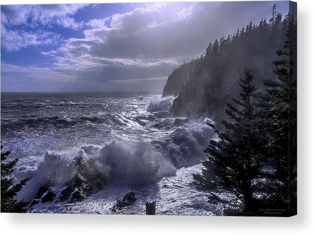 Storm Lifting At Gullivers Hole Acrylic Print featuring the photograph Storm Lifting at Gulliver's Hole by Marty Saccone