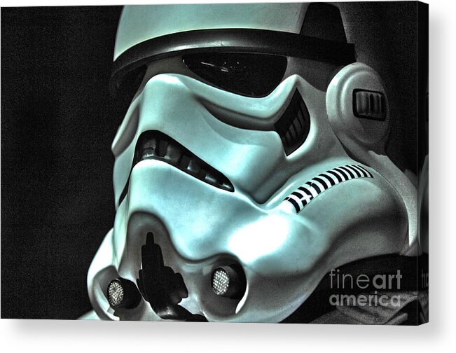 Stormtrooper Acrylic Print featuring the photograph Stormtrooper Helmet 11 by Micah May