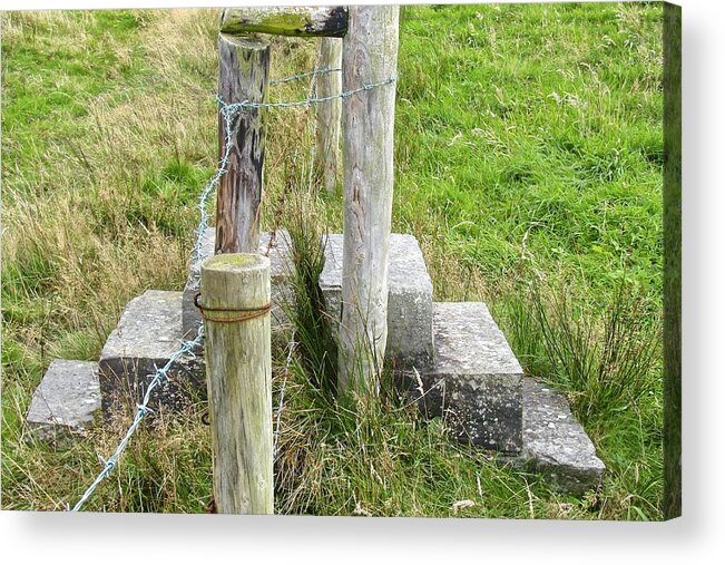 Stile Acrylic Print featuring the photograph Straddle the Fence by Norma Brock