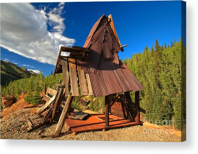Yankee Girl Mine Area Acrylic Print featuring the photograph Struggling To Stand by Adam Jewell