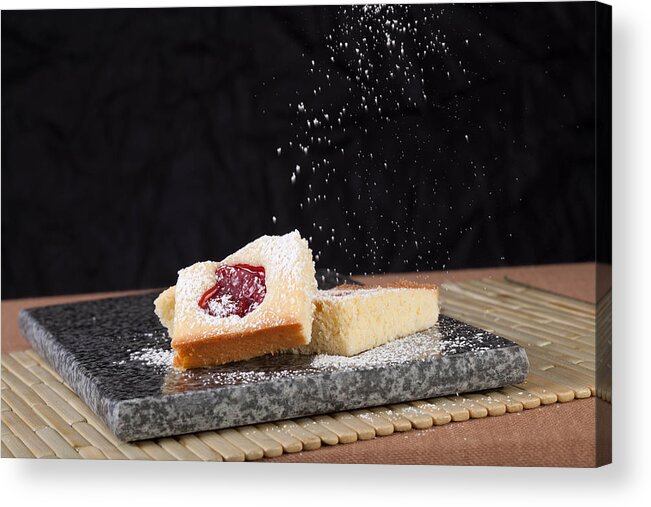 Background Acrylic Print featuring the photograph Studio shot of home made pastry by Kyle Lee