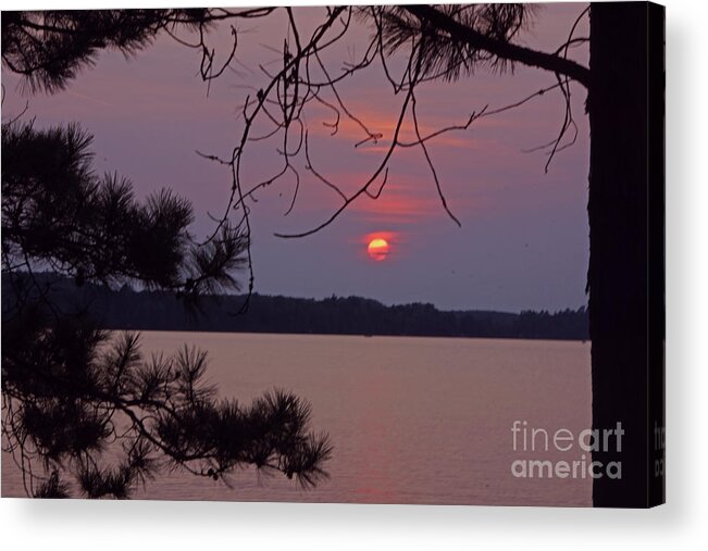 Sunset Acrylic Print featuring the photograph Sturgeon Lake MN Sunset by Tina Hailey