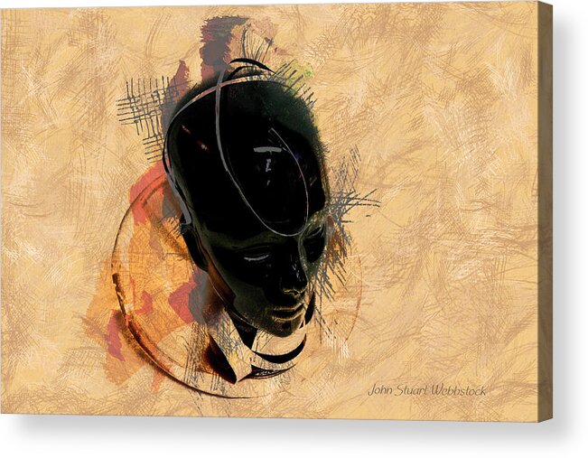 Portrait Acrylic Print featuring the painting Subconscious by John Stuart Webbstock