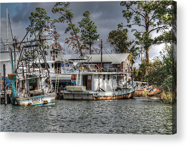 Old Boats Acrylic Print featuring the photograph Sugaree and Miss C by Lynn Jordan