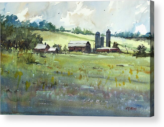 Ryan Radke Acrylic Print featuring the painting Summer Fields by Ryan Radke