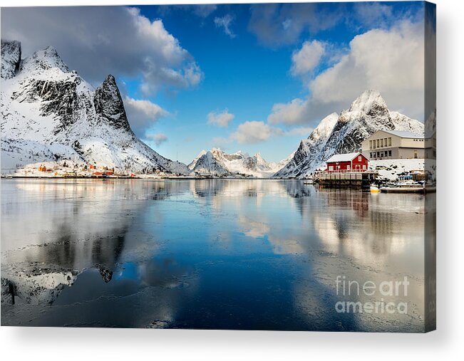 2013 Acrylic Print featuring the photograph Sun and Ice Reinefjord by Richard Burdon