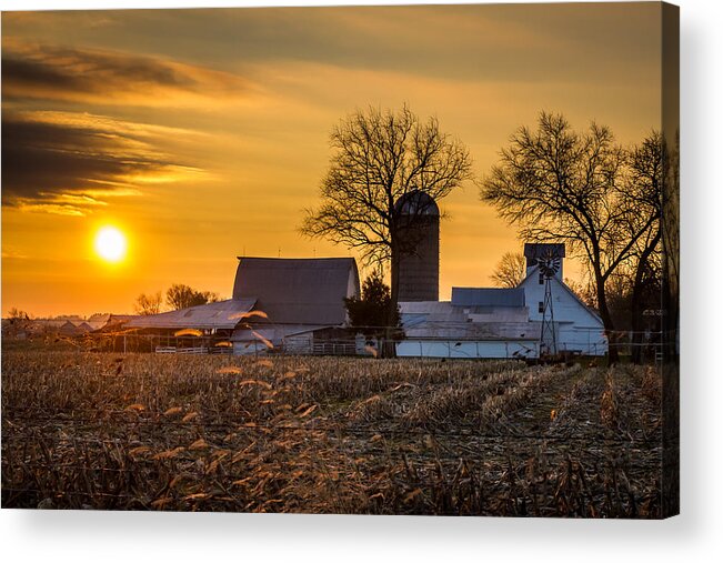 Barn Acrylic Print featuring the photograph Sun Rise Over the Farm by Ron Pate