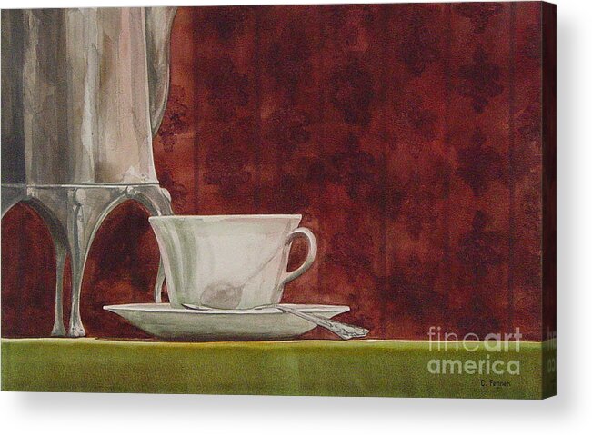 Sunday Acrylic Print featuring the painting Sunday Morning Coffee by Charles Fennen