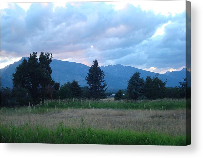 Mountains Acrylic Print featuring the photograph Sundown at the Bitterroots by Susan Woodward