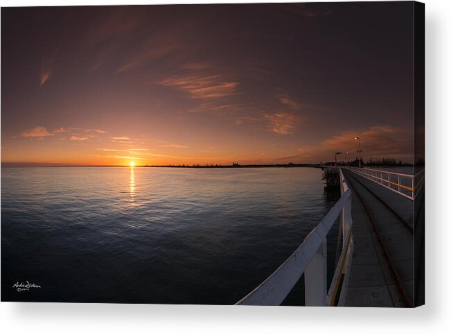 Busselton Acrylic Print featuring the photograph Sunrise at the Jetty by Andrew Dickman