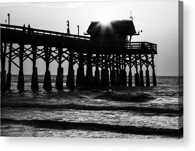 Florida Acrylic Print featuring the photograph Sunrise Over Pier by Stefan Mazzola