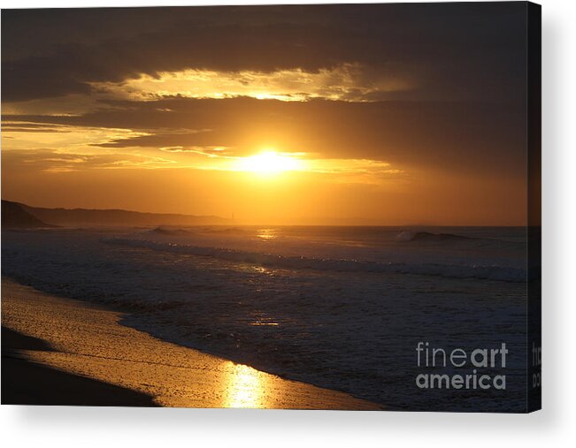  Beach Acrylic Print featuring the photograph Sunrise over Point Lonsdale by Linda Lees
