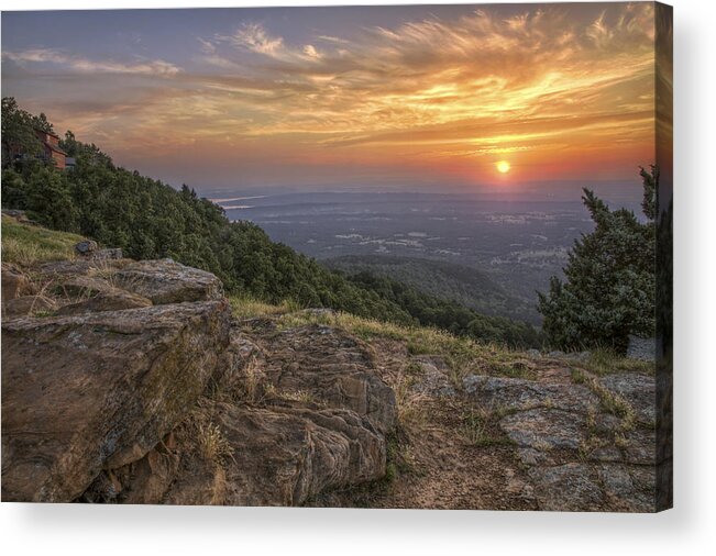 Mt. Nebo Acrylic Print featuring the photograph Sunrise Point from Mt. Nebo - Arkansas by Jason Politte