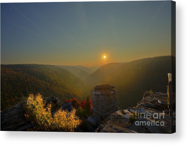 Sunset Acrylic Print featuring the photograph Sunset at Lindy Point near Blackwater Falls by Dan Friend