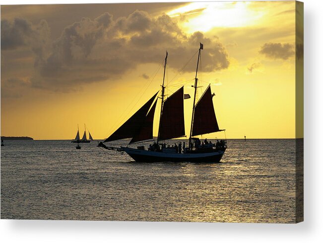 Key West Acrylic Print featuring the photograph Sunset At Mallory Square II by Greg Graham
