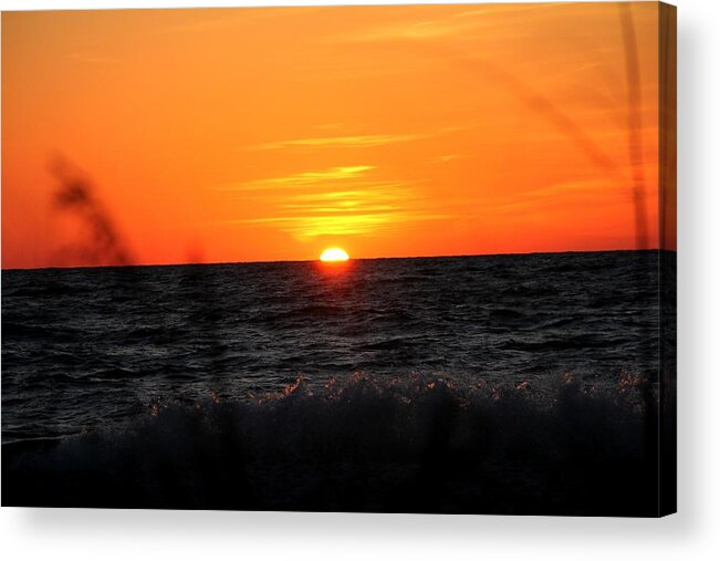 Sunset Acrylic Print featuring the photograph Sunset at South Beach by Charlene Reinauer