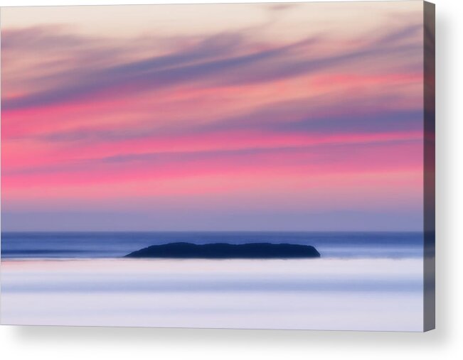 Sunset Acrylic Print featuring the photograph Sunset Bay Pastels II by Mark Kiver