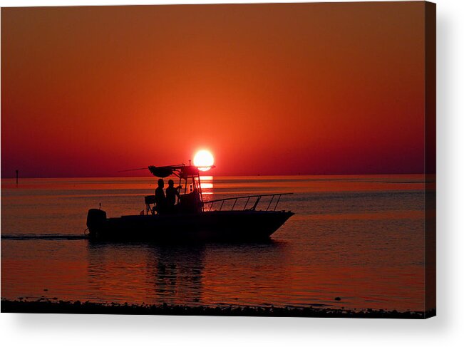 Sunset Cruise Acrylic Print featuring the photograph Sunset Cruise by Susan Duda