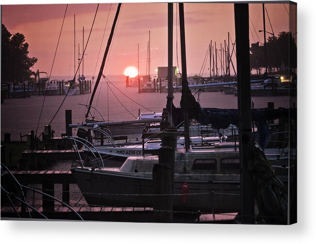 Harbor Acrylic Print featuring the photograph Sunset Harbor by Kelly Reber