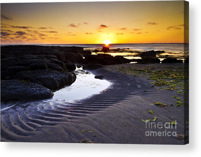 Sunset Acrylic Print featuring the photograph Sunset in Iceland by Gunnar Orn Arnason