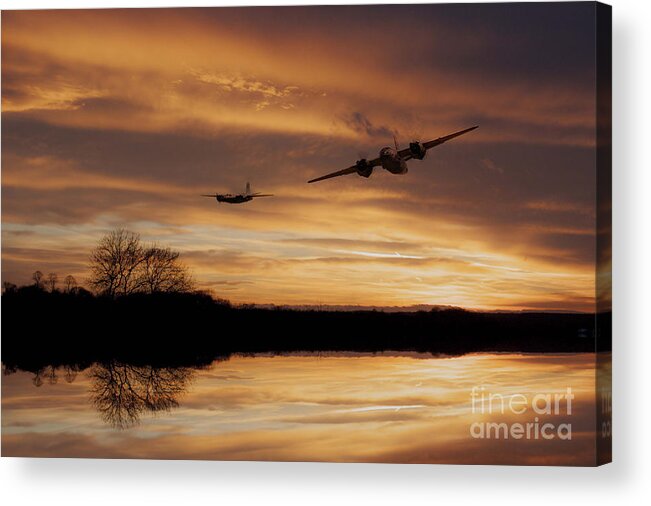 Douglas Acrylic Print featuring the digital art Sunset Marauders by Airpower Art