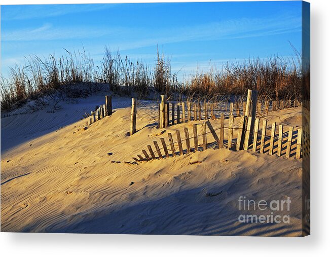 Sand Dunes Acrylic Print featuring the photograph Sunset on the Dunes by Robert Pilkington