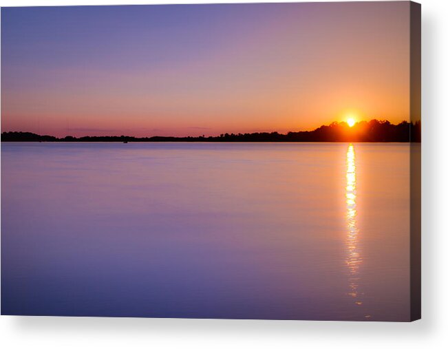 Sunset Acrylic Print featuring the photograph Sunset on White Bear Lake by Adam Mateo Fierro