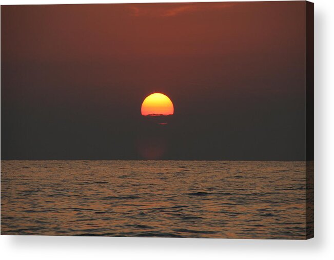 Sunset Acrylic Print featuring the photograph Sunset over Lake Erie by Valerie Collins