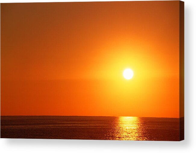 Scenics Acrylic Print featuring the photograph Sunset over ocean by Thinkstock Images