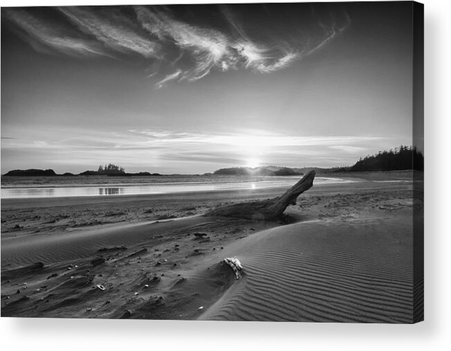 British Columbia Acrylic Print featuring the photograph Sunset Over Schooner Beach by Allan Van Gasbeck