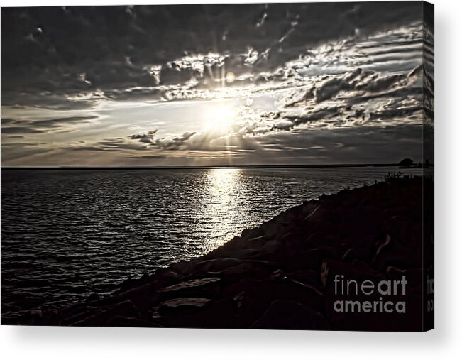 Sunset Acrylic Print featuring the photograph Sunset over the Lake by Jim Lepard