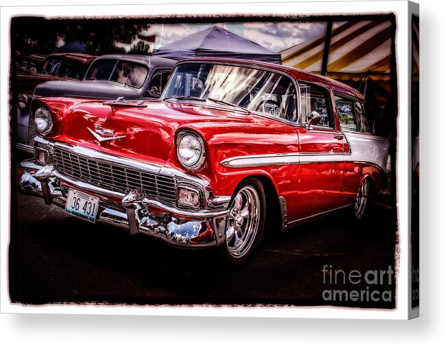 Car Acrylic Print featuring the photograph Sunset Red by Perry Webster