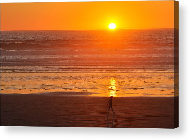 Scenic Acrylic Print featuring the photograph Sunset Reflection by AJ Schibig