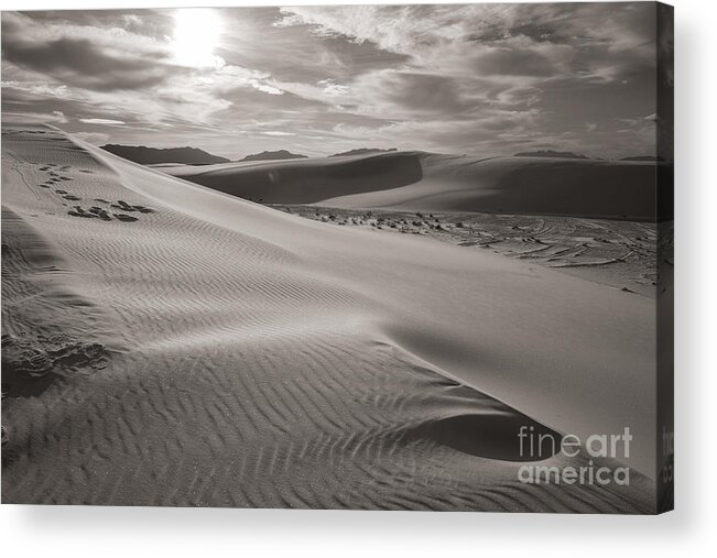 White Sands Acrylic Print featuring the photograph Sunset by Sherry Davis