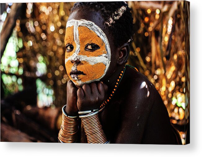 Suri Acrylic Print featuring the photograph Suri Boy by Vedran Vidak