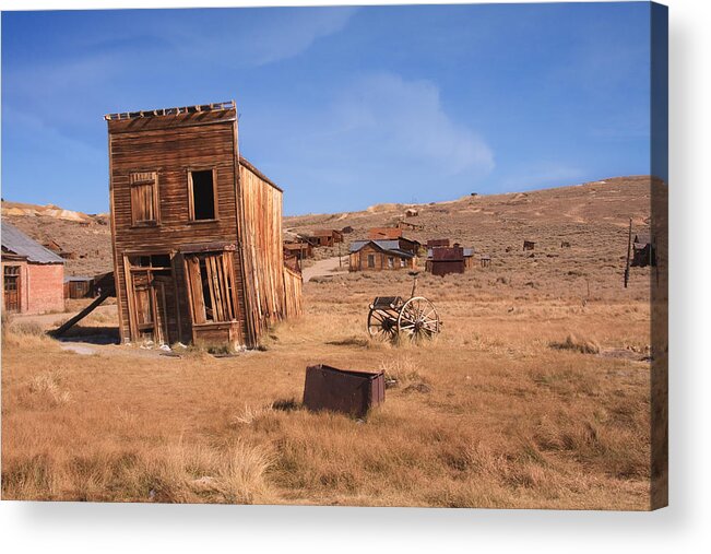 Bodie Ghost Town Acrylic Print featuring the photograph Swazey Hotel Bodie Ghost Town by Sue Leonard
