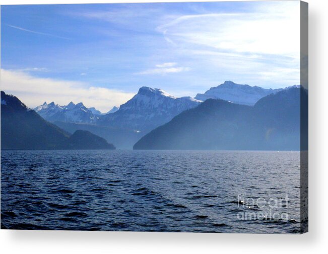 Panoramic Acrylic Print featuring the photograph Swiss Alps 2 by Amanda Mohler