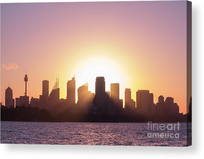 Sunset Acrylic Print featuring the photograph Sydney's Evening by Jola Martysz
