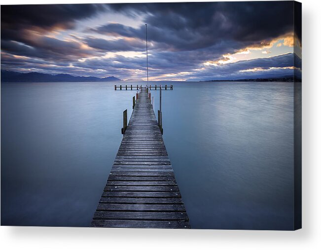 Lake Acrylic Print featuring the photograph T stands for Timeless II by Dominique Dubied