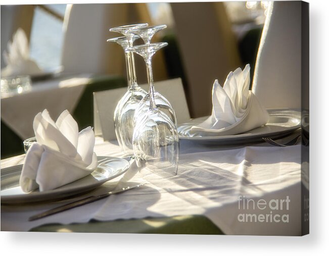 Croatia Acrylic Print featuring the photograph Table Setting by Timothy Hacker