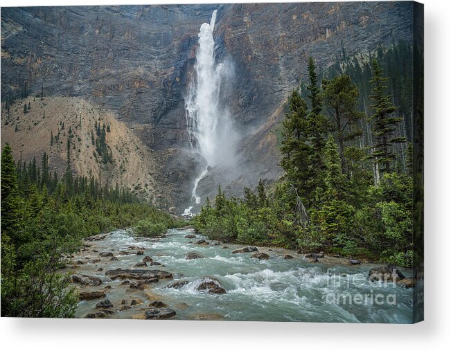 British Columbia Acrylic Print featuring the photograph Takakkaw Falls by Carrie Cole