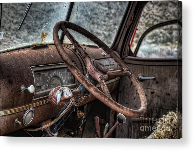 Steering Acrylic Print featuring the photograph Take The Wheel by Eddie Yerkish