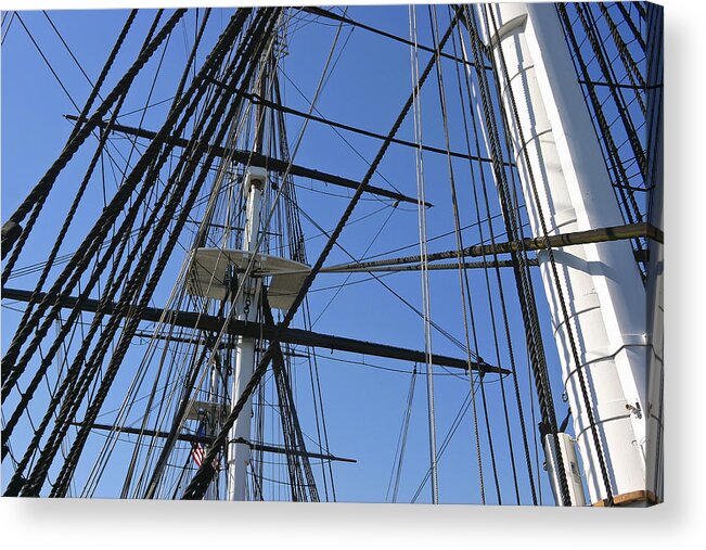 Rigging Acrylic Print featuring the photograph Tall Ship I by Mark McKinney