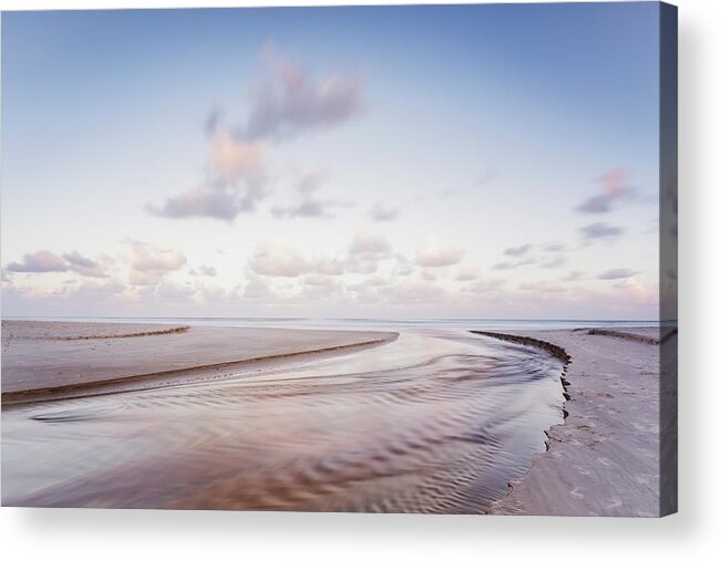 Dawn Acrylic Print featuring the photograph Tallows Creek Running Out Into The by Brook Mitchell / Design Pics