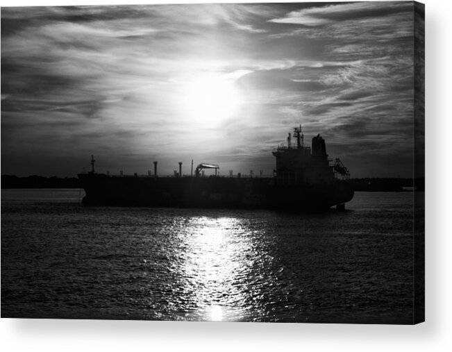  Sky Acrylic Print featuring the photograph Tanker Twilight by Paul Watkins