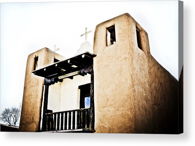 New Mexico Acrylic Print featuring the photograph Taos Pueblo Church 3 by Marilyn Hunt