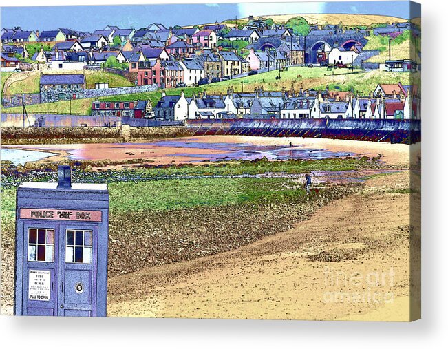 Cullen Acrylic Print featuring the photograph Tardis at Cullen by Diane Macdonald